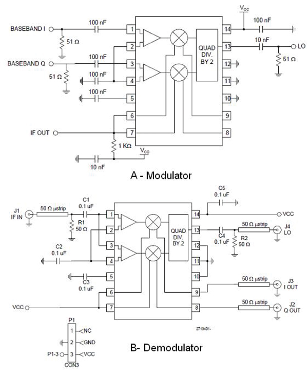 modulator (A) and the demodulator (B) Image of modulator (A) and the demodulator (B)