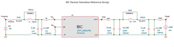 DC/DC converter B050E120T40N1-00 and output filter and load Image of DC/DC converter B050E120T40N1-00 and output filter and load