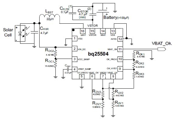 Connecting the bq25504 to a solar cell array Connecting the bq25504 to a solar cell array