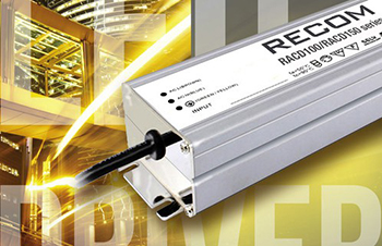RACD100/150 series LED driver from Recom Lighting Image of RACD100/150 series LED driver from RECOM Lighting
