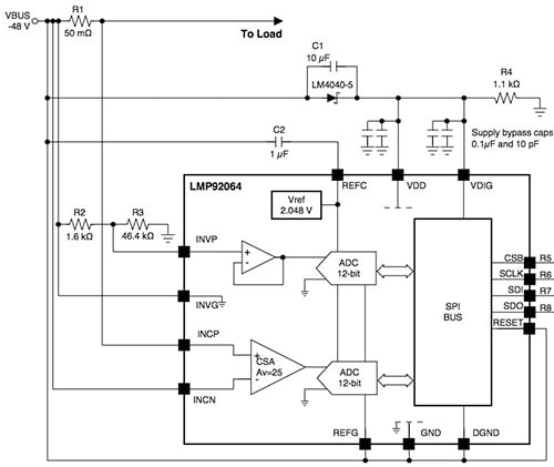 Texas Instruments LMP92064 Diagram of Texas Instruments LMP92064