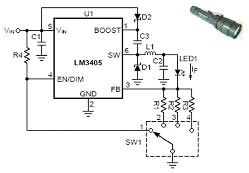 Flashlight reference design Image of flashlight reference design