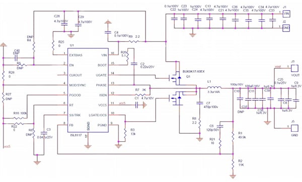 Intersil ISL8117EVAL1Z (click for full-size) Schematic of Intersil ISL8117EVAL1Z (click for full-size)