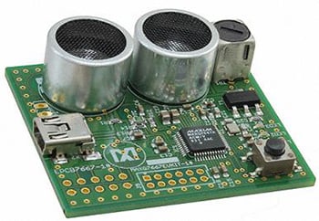 Maxim MAXQ7667EVKIT-1# ultrasonic distance measurement eval kit Imagen del kit de evaluación de medición de distancia ultrasónica MAXQ7667EVKIT-1#