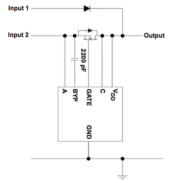 Texas Instruments TPS241x series device Diagram of Texas Instruments TPS241x series device