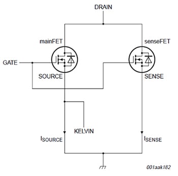NXP Semiconductors current-sensing MOSFET Diagram of NXP Semiconductors current-sensing MOSFET