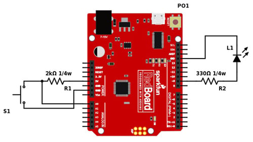 DigiKey Scheme-it Arduino simple circuit Image of DigiKey Scheme-it Arduino simple circuit