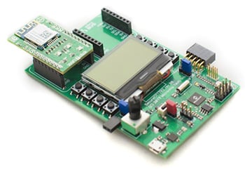 Microchip SecureIoT1702 demo board and ATWINC1500 Wi-Fi expansion Image of Microchip SecureIoT1702 demo board and ATWINC1500 Wi-Fi expansion