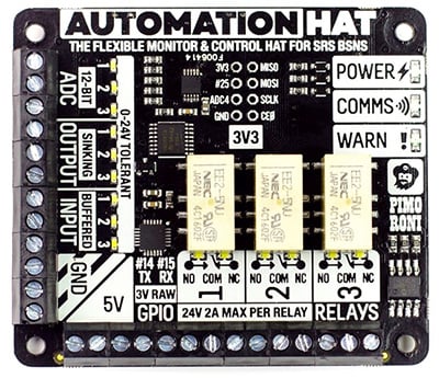 Pimoroni Automation HAT add-on board Image of Pimoroni Automation HAT add-on board