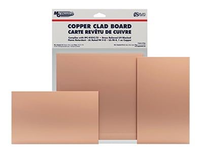 Piece of double-sided copper clad pc board Image of piece of double-sided copper clad pc board