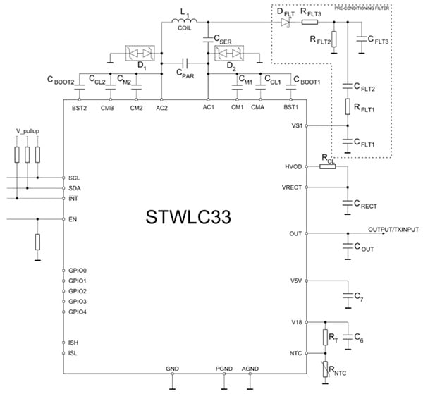 STMicroelectronics STWLC33 Diagram of STMicroelectronics STWLC33