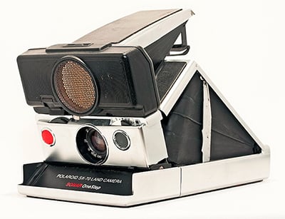 Polaroid SONAR OneStep SX-70 camera Image of Polaroid SONAR OneStep SX-70 camera
