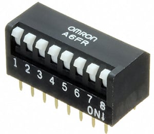 Omron A6FR series of DIP switches Image of Omron A6FR series of DIP switches