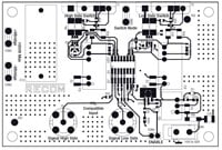 RECOM Power's R-REF01-HB Universal Half-bridge Reference Design Layout Imagen de diseño de referencia de medio puente universal R-REF01-HB de RECOM Power