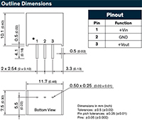 TRACO Power's TSR 1 Series Diagram Image of TRACO Power's TSR 1 Series Diagram