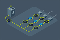 Vicor's Power Delivery for Untethered UAVs Diagram Image of Vicor's Power Delivery for Untethered UAVs Diagram