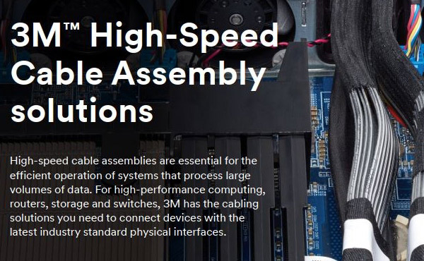 3M's High Speed Cable Assembly Image of 3M's High Speed Cable Assembly
