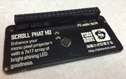 Female header soldered onto the Scroll PHAT HD Female header soldered onto the Scroll PHAT HD