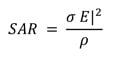 Image of SAR value equation