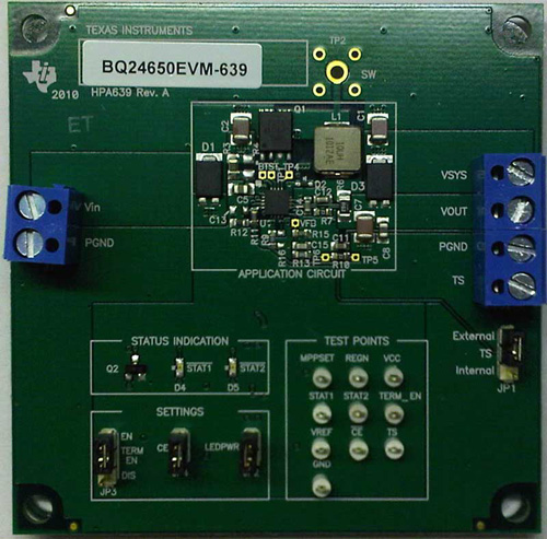 TI’s BQ24650EVM-639 evaluation board
