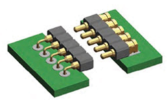 Image of Mill-Max spring-loaded horizontal surface-mount connectors