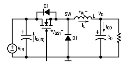 Image of Linear Technology typical switching regulator
