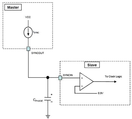 Diagram of Intersil ISL8018 master-and-slave circuit