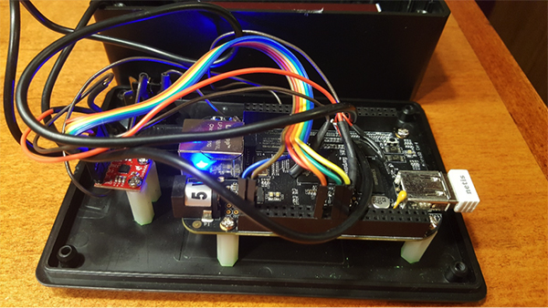 Image of board with BeagleBone Black