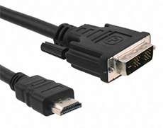 Imagen del adaptador macho HDMI de 19 pines a DVI-D de 19 pines 741-20010-00300 de CnC Tech.