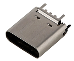 Image of vertical mount USB-C connector from Amphenol FCI
