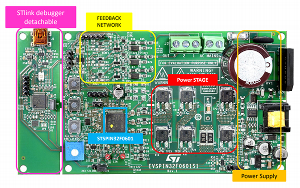 Image of STMicroelectronics EVSPIN32F0601S1 development board
