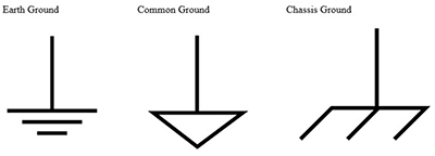 Diagram of Earth, Common, and Chassis Grounds
