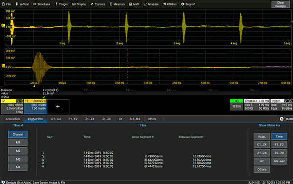 Image of Teledyne LeCroy WaveSurfer 4104HD oscilloscope (click to enlarge)