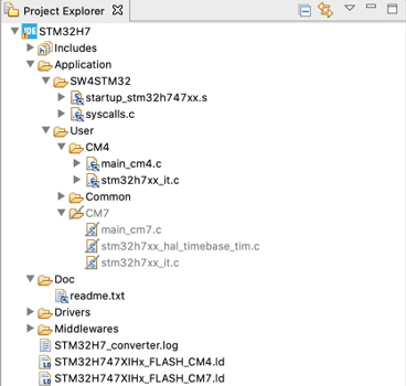 Image of example OpenAMP Ping-Pong project