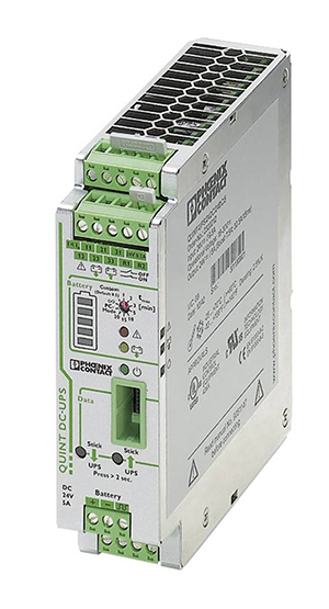 Imagen de una fuente de alimentación ininterrumpida, de 24 VCC y de 5 A de Phoenix Contact