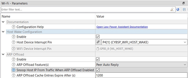 Image of additional menu tabs in the Cypress Device Configurator tool