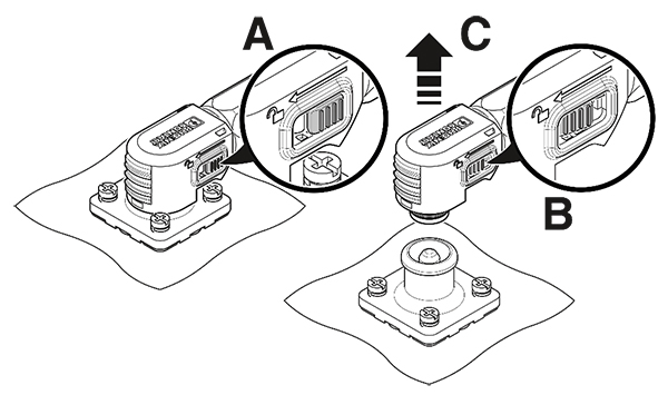 Image of pluggable battery pole connectors have a positive locking mechanism