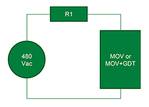 Diagram of overload test schematic