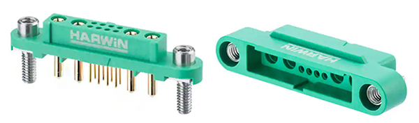 Imagen del receptáculo Gecko-MT G125-FV10805F3-2AB2ABP y enchufe Gecko-MT G125-32496M3-02-08-02 de Harwin