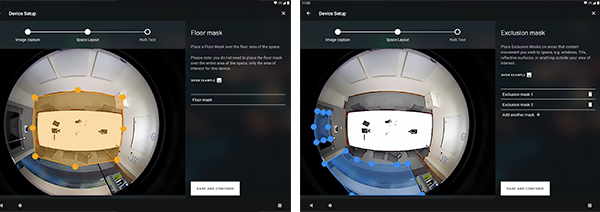 Image of Analog Devices’ EagleEye PeopleCount app setup (click to enlarge)