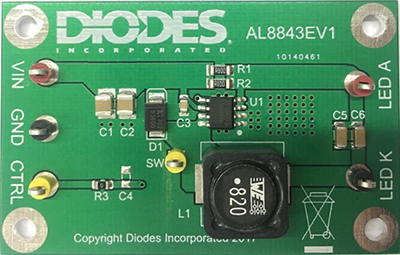 Image of Diodes AL8843EV1 evaluation board