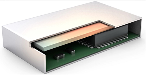 Image of TIM placed on top of a hot component