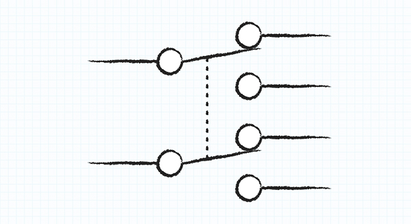 Image of DPDT switch diagram