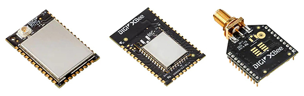 Imagen de las opciones de embalaje para los módulos inalámbricos Digi XBee