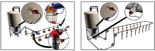 Image of agricultural applications like measuring granular livestock feeds