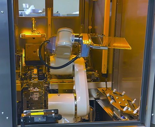 Image of six-axis robot in this Jabil Precision Automation Solutions machine