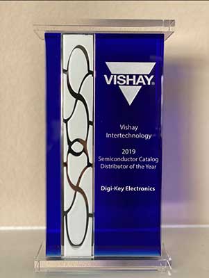 Image of DigiKey Named Semiconductor Catalog DotY by Vishay Intertechnology