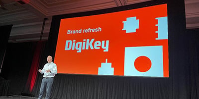 Image of DigiKey unveiled its updated logo and brand system during the 2023 EDS Leadership Summit