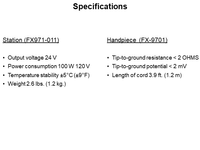 Specifications