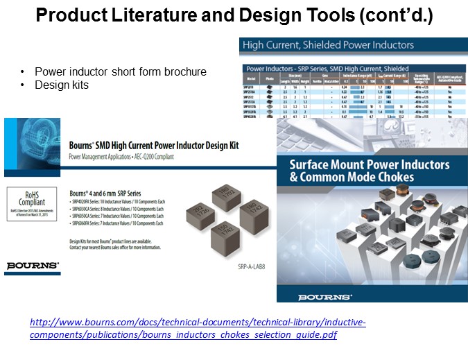 Product Literature and Design Tools (cont’d.)